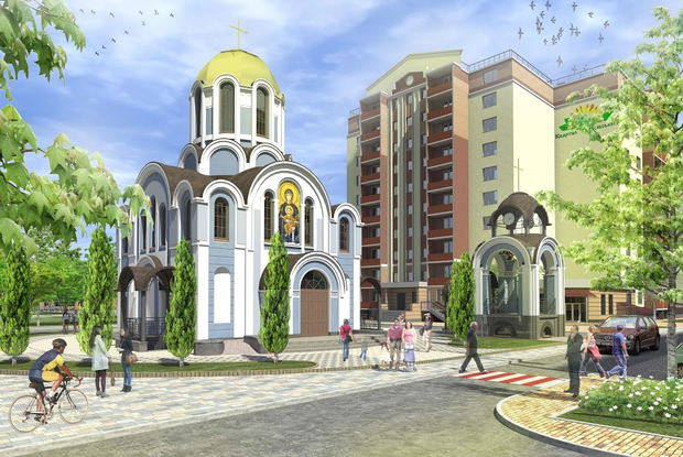 Патриарх Филарет освятил строительство храма в ЖК «Квартал Тарасовский»