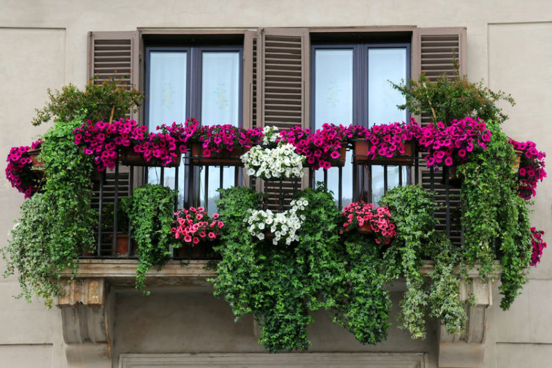Вдохновение: цветочное оформление балконов и крылец